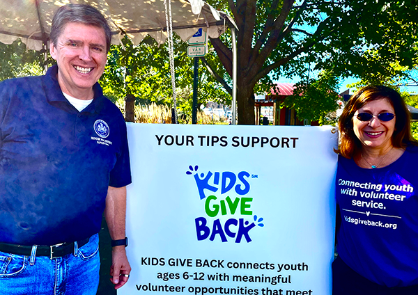 Fairfax County Supervisor Walter Alcorn with Kids Give Back Executive Director Denise Gavilan