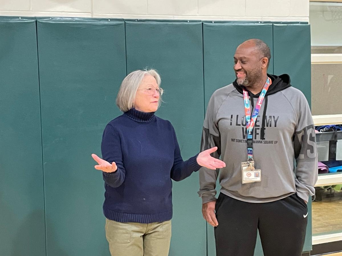 Caren Anton and Quincy Lewis at the 2025 MLK event at Cathy Hudgins Community Center