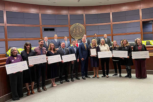 A photo of the nonprofit representatives who received grants from Cox Charities