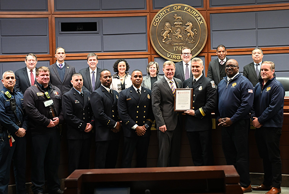 Fairfax County Board of Supervisors proclaims Firefighter Cancer Awareness Month
