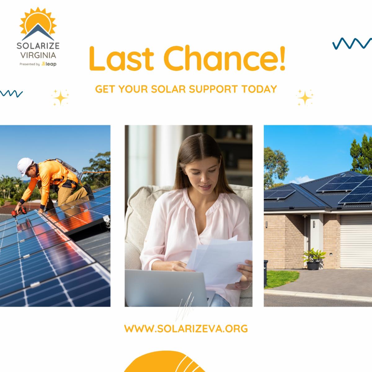 Last chance to sign up for Solarize Virginia 2024
