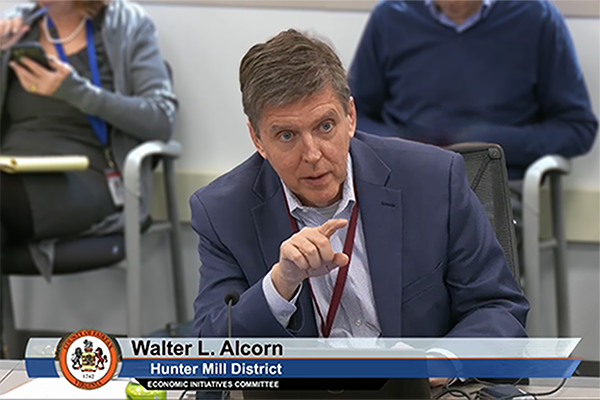 Water at the Economic Initiatives Committee meeting.
