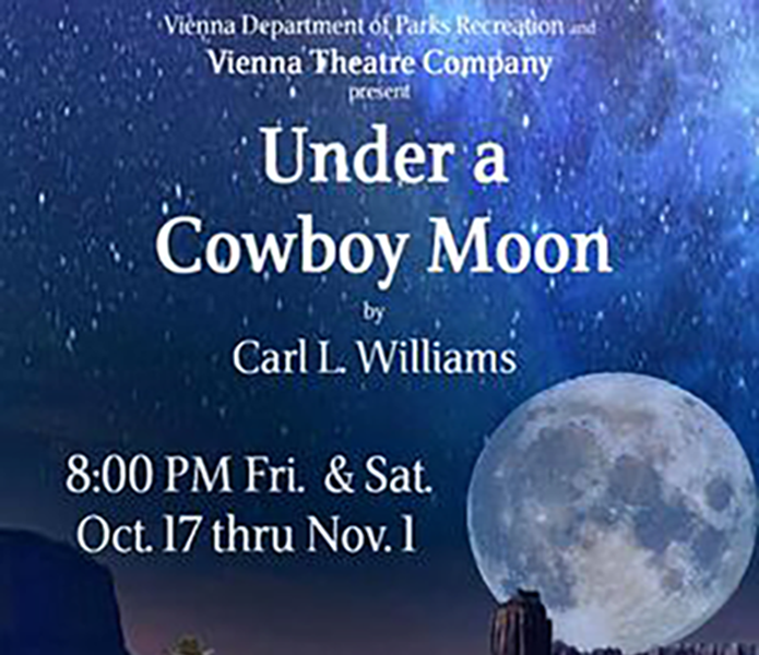 A poster for the Vienna Theatre Company's Under a Cowboy Moon