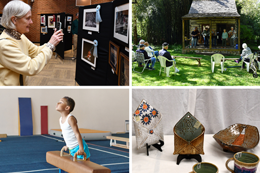 Collage of Vienna Parks and Recreation activities