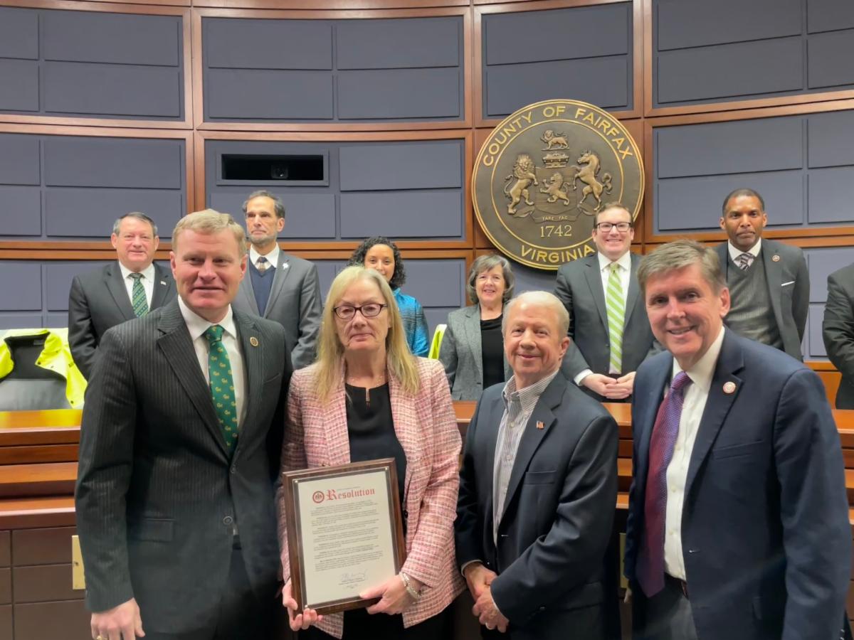 Fairfax County Supervisor Walter Alcorn and the Board of Supervisors presented a proclamation to Fairfax Stars recognizing their 30th anniversary.