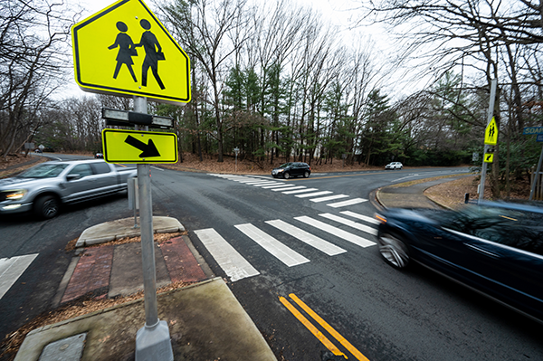 A crosswalk in Reston