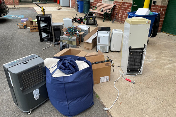 Electronics collected during Vienna's Quarterly Recycling Day