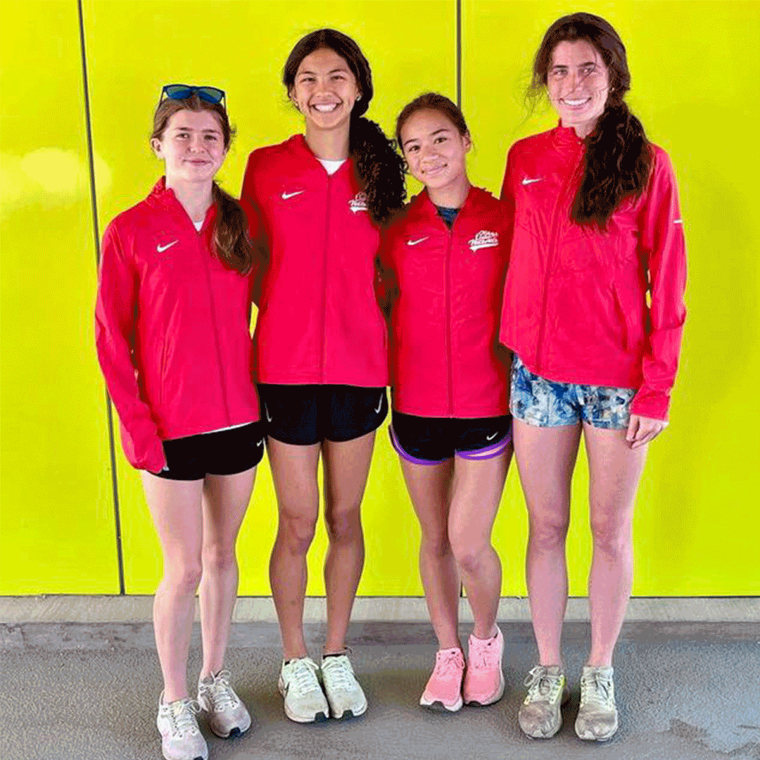 The South Lakes High School girls track team and Finn MIddleton from the boys track team.