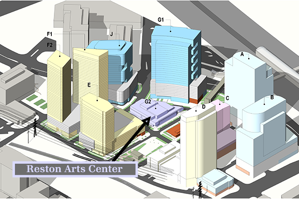 Reston Arts Center massing illustration