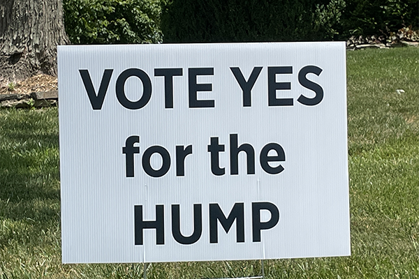 Vote Yes for the Hump yard sign