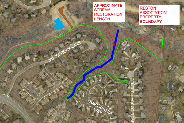 Map showing the location for the Piney Run Tributary Restoration project.