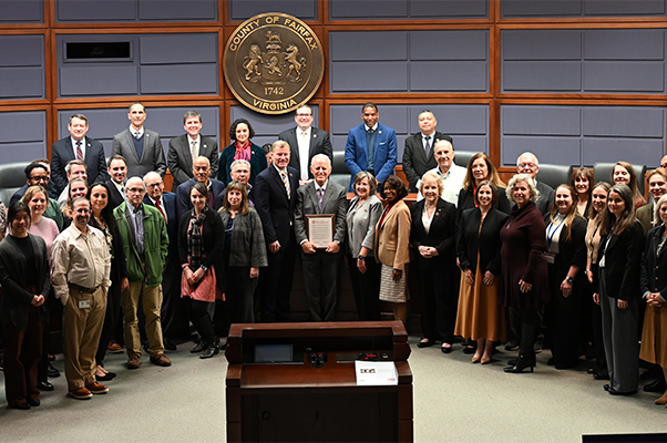 Board of Supervisors with the Planning Commissioners and staff for the 50th anniversary of the Fairfax Comprehensive Plan