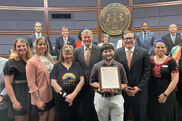Fairfax County Board of Supervisors Pride Month proclamation presentation 2026