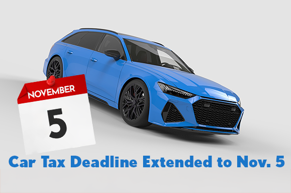 Cart tax deadline extended to Nov. 5