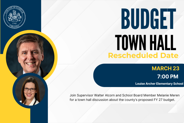 Hunter Mill District Town Hall Meeting on Monday, March 23