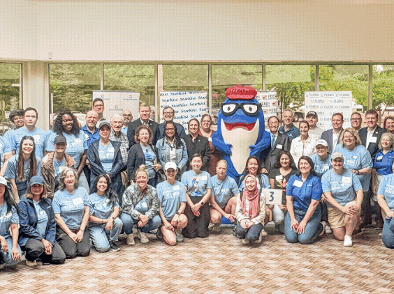 Food distribution by Starkist and Cornerstones at Flois United Methodist Church
