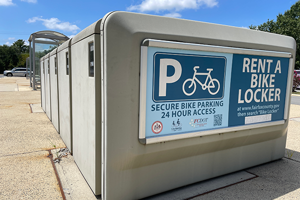 A Fairfax County bike locker