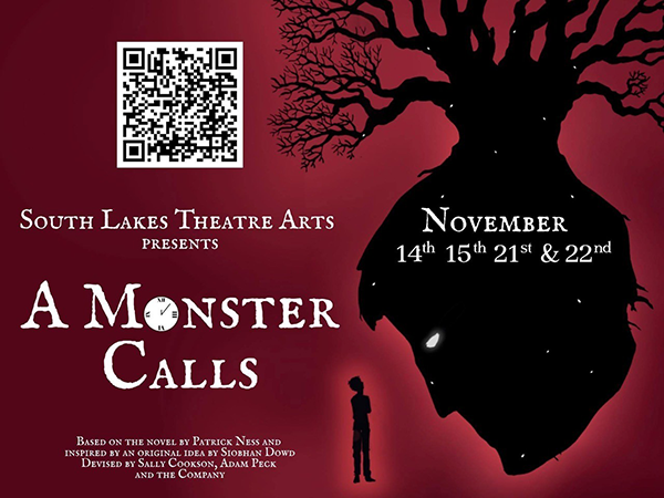 A poster for South Lakes High School's performance of A Monster Calls