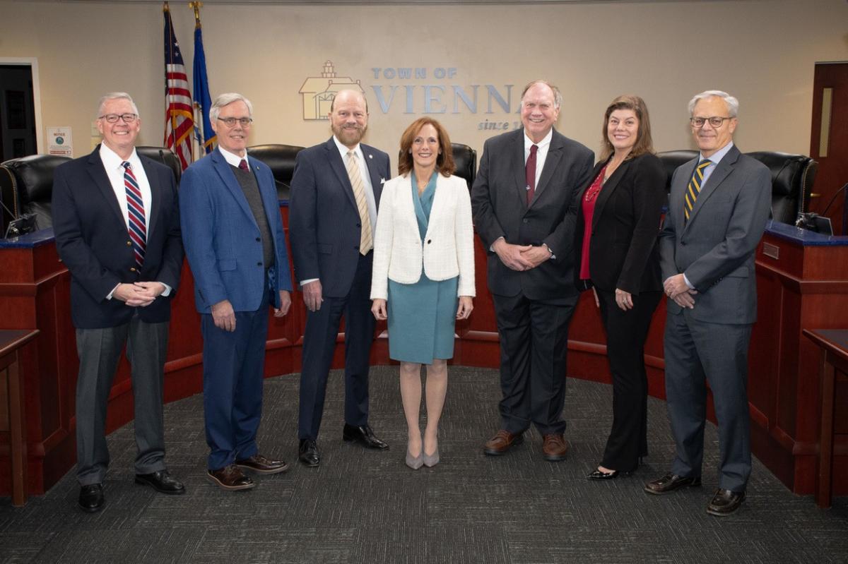 A group shot of the Vienna Town Council