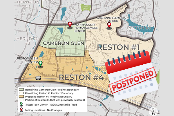 Public hearing for proposed new Reston #4 precinct postponed