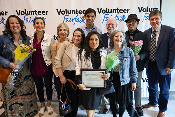 Fairfax County Walter Alcorn with Rosa Simon, Volunteer Service Award winner