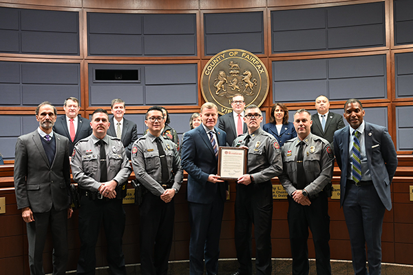 Board of Supervisor honor Fairfax County police officers who responded to the U.S. Capitol on Jan. 6 2021