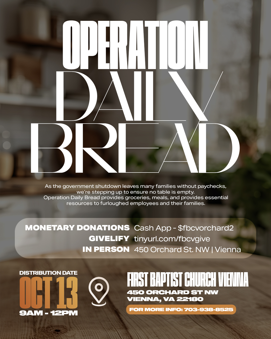 First Baptist Church's Operation Daily Bread is helping to furloughed federal workers