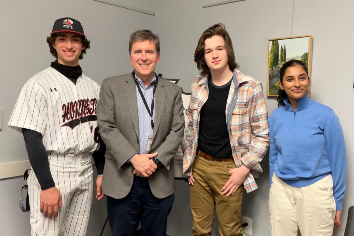 Photo (left to right): Lukas Lambrinides, Supervisor Walter Alcorn, Maxwell Roberson,Akshara Sagar
