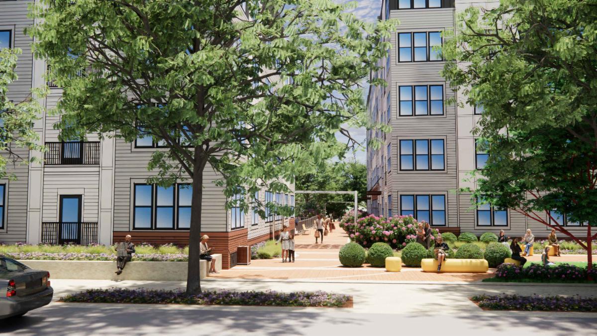 Lofts II street view rendering.