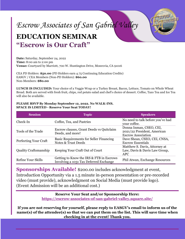EASGV Education Seminar 2022
