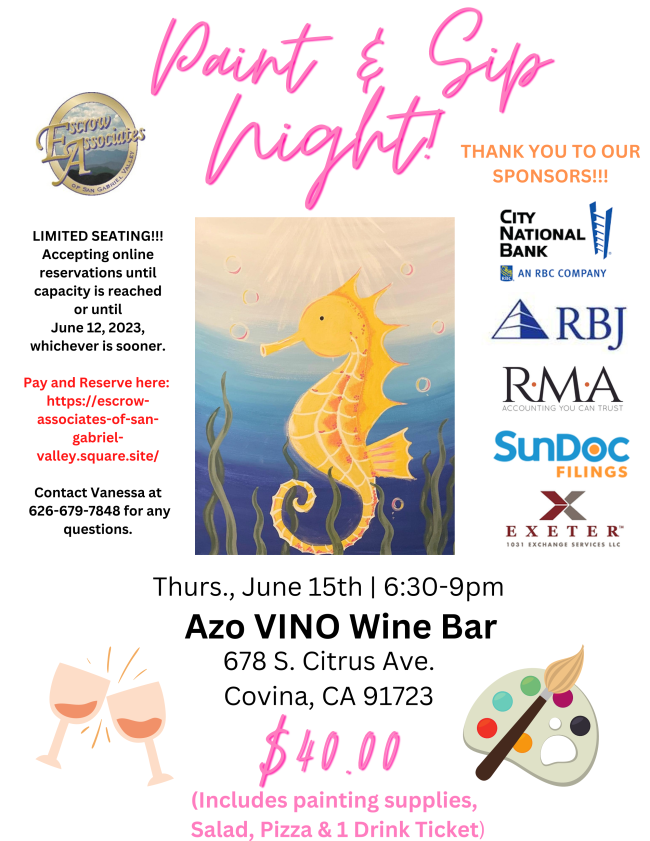 EASGV Paint & Sip Night 6.15.23