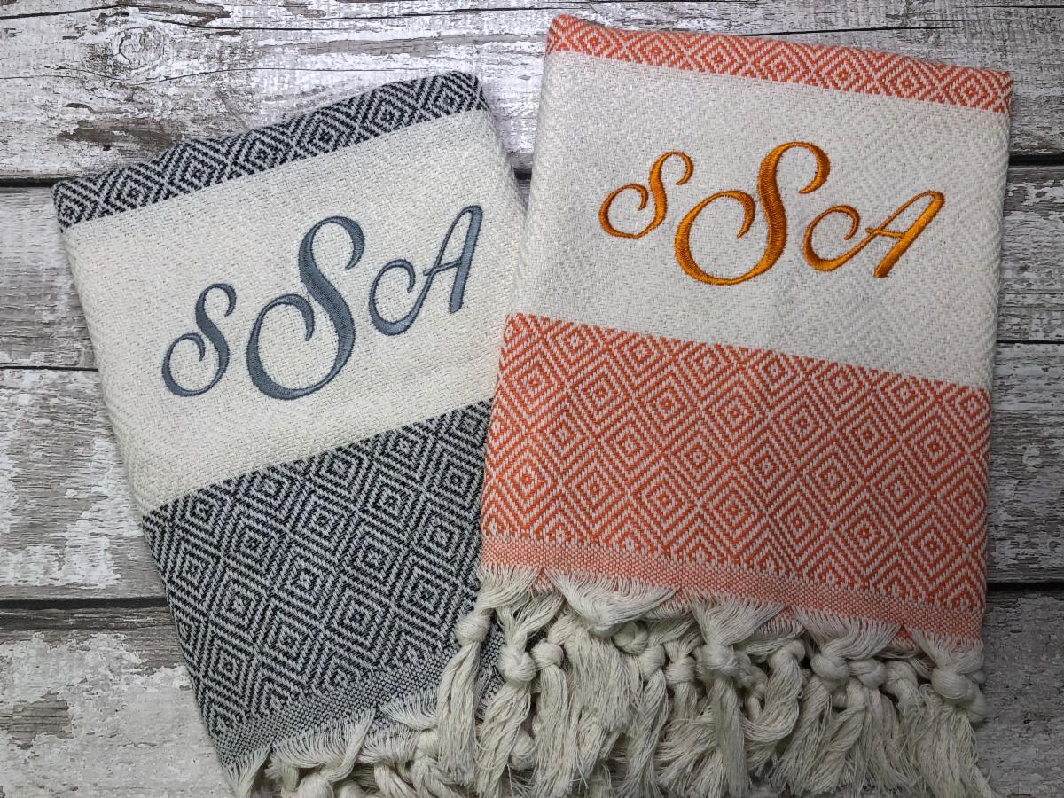 personalized embroidered scarves