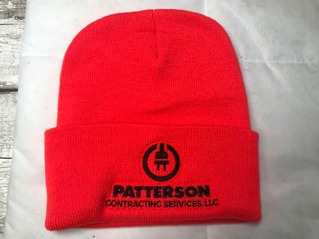 Knit beanie hat embroidered by Big Frog