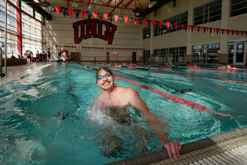 Swimmer in the Rec Center Pool