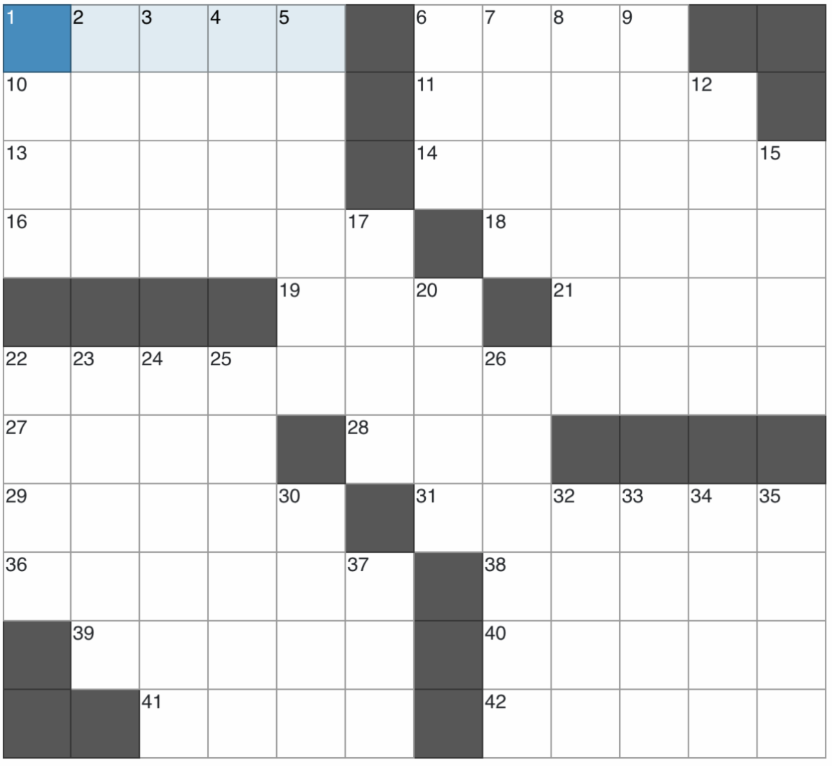 Crossword puzzle