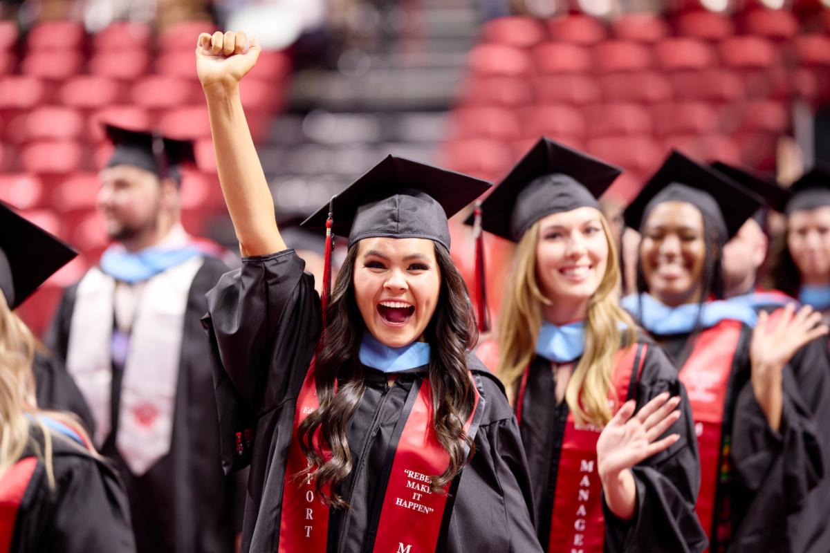 UNLV graduates cheering