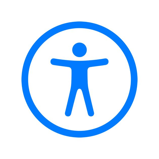 Accessibility image in blue