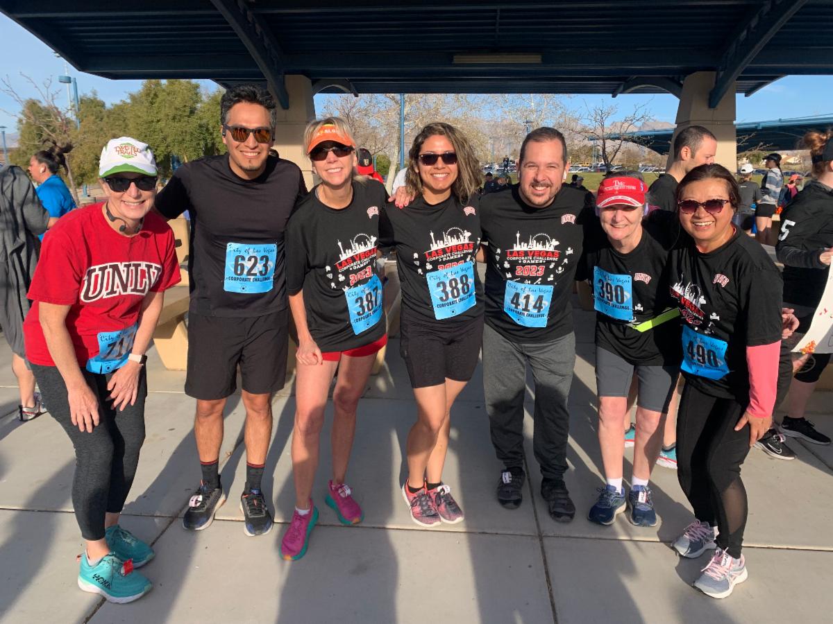 Photo of UNLV employees participating in the city of Las Vegas Corporate Challenge