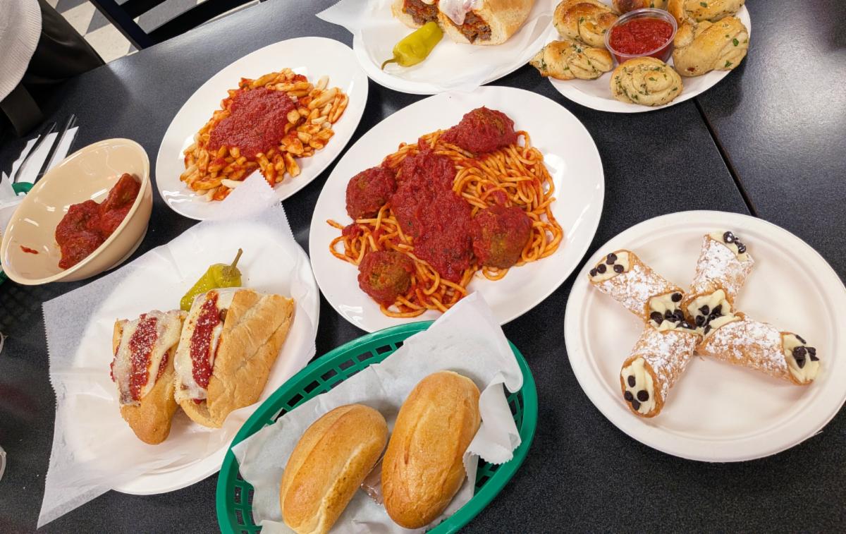 A variety of Italian foods