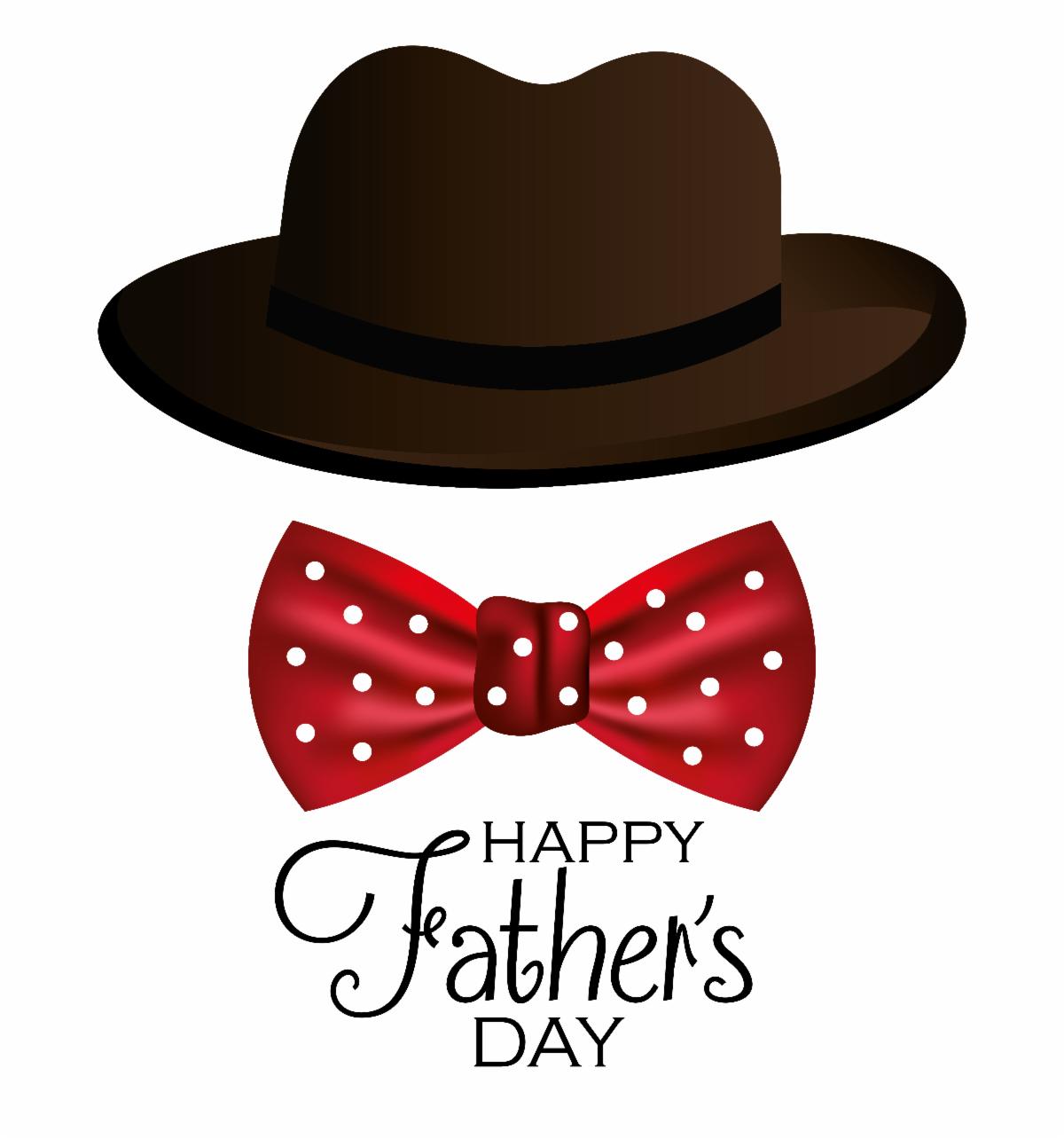 a hat and tie with Happy Fathers day