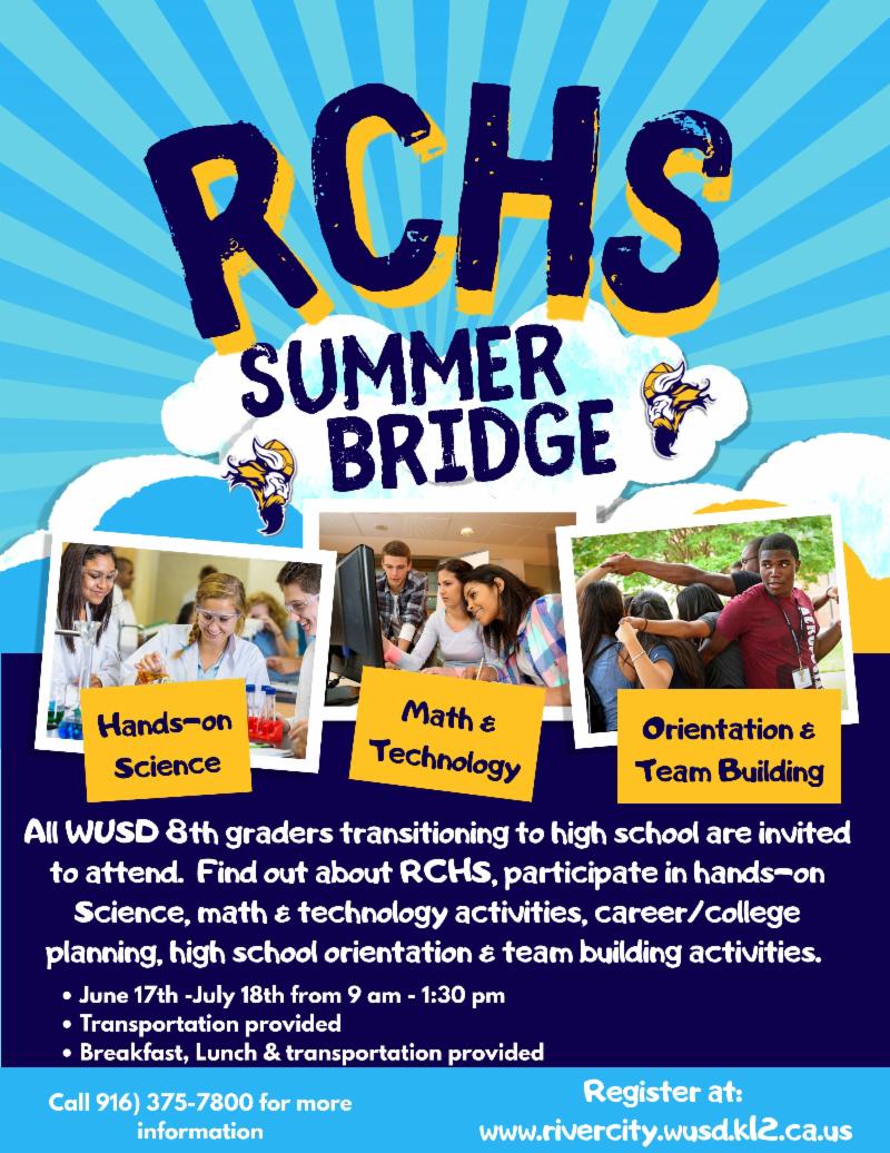 Summer Bridge Program 2019 At River City HS