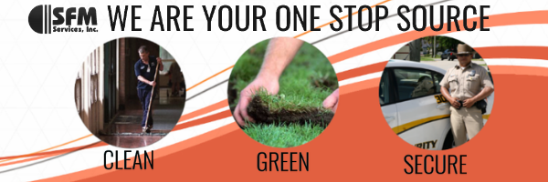 Image of SFM logo and the words We Are Your One Stop Source Clean Green Secure