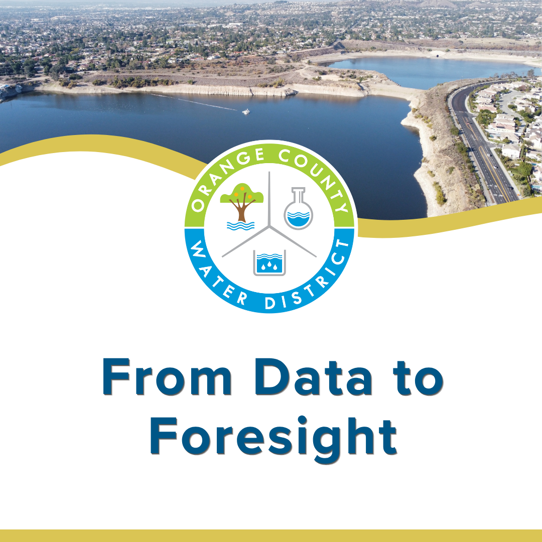 An image depicting a recharge facility with the text from data to foresight