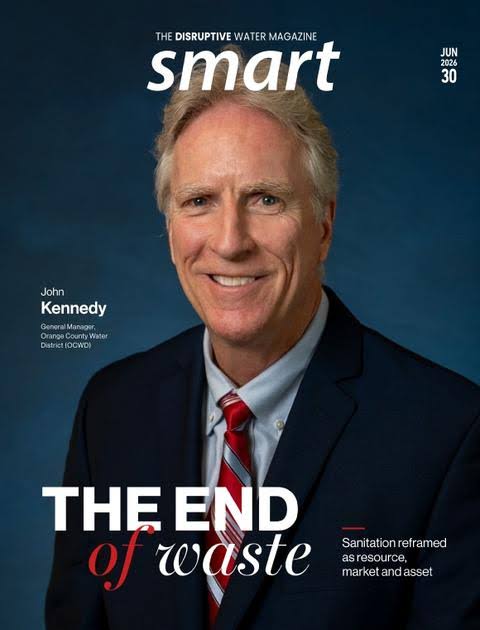 Front cover of Smart Water Magazine featuring OCWD General Manager John Kennedy