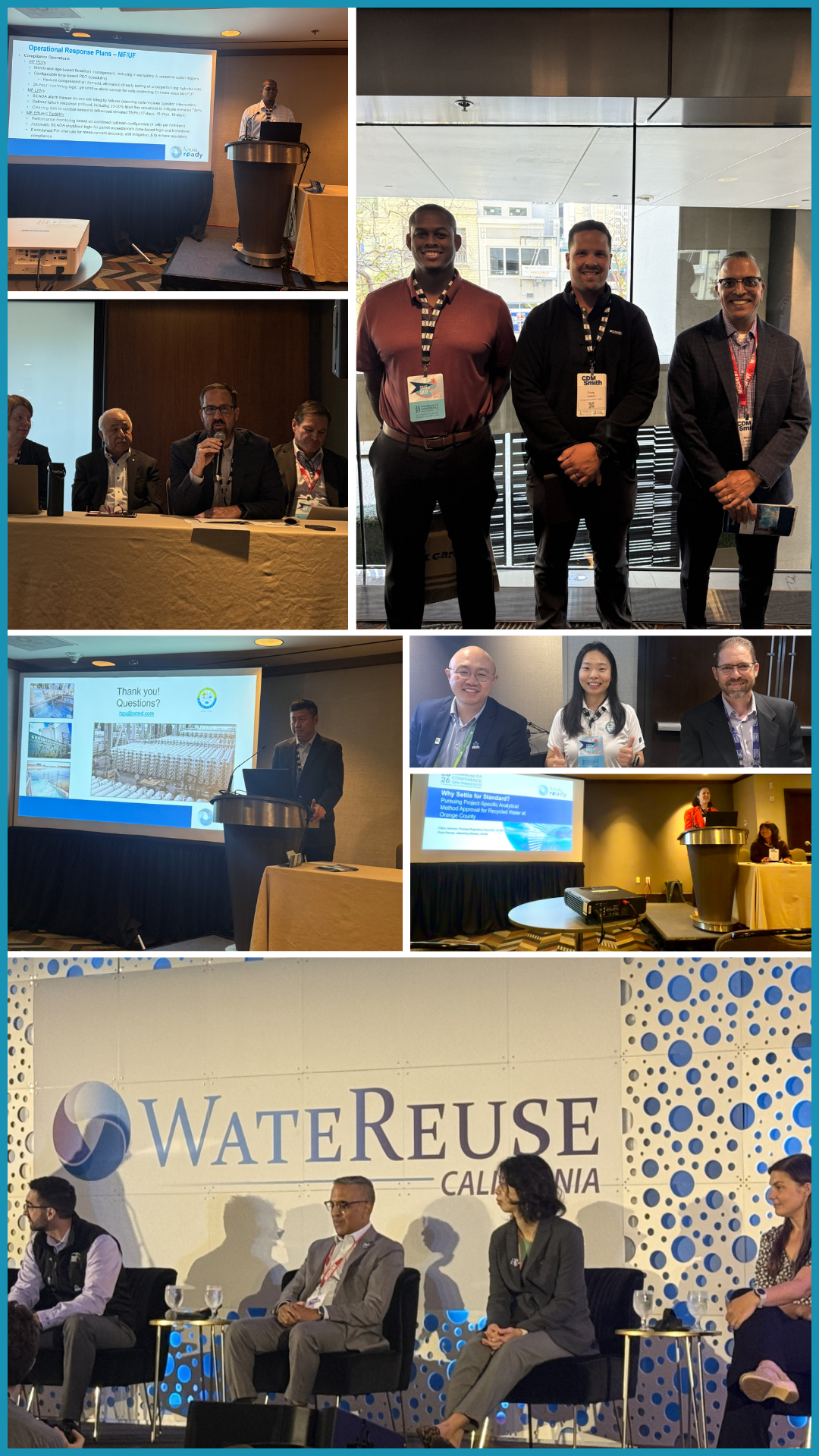 pictures of OCWD staff at 2026 WateReuse CA conference