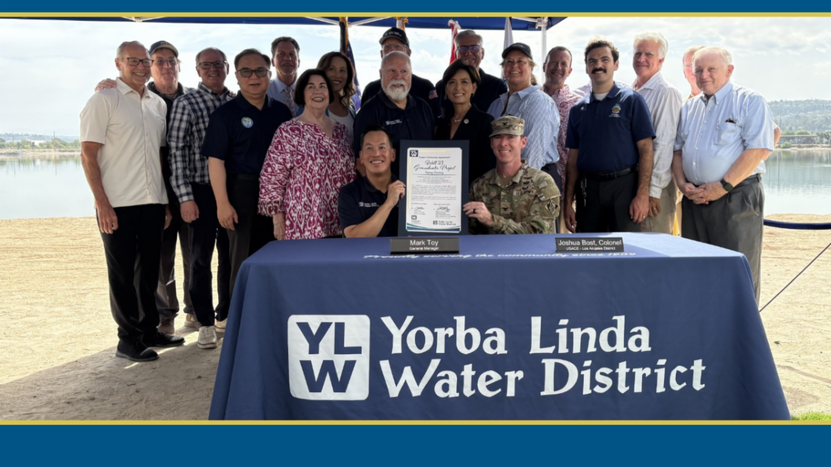 picture of well signing ceremony at Warner Basin