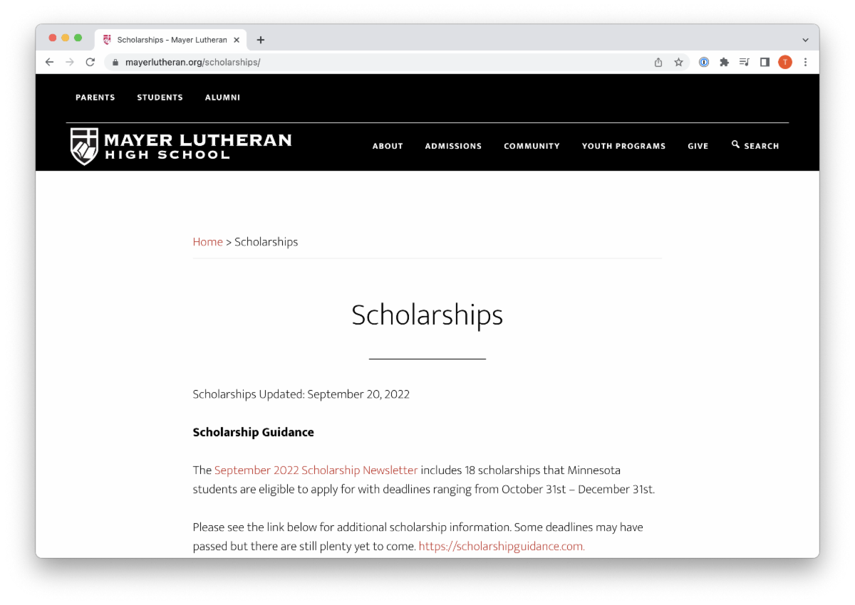 MLHS Email Extra September 29, 2022