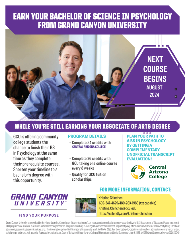 Interested In A Degree In Psychology? GCU & CAC Have YOU Covered!