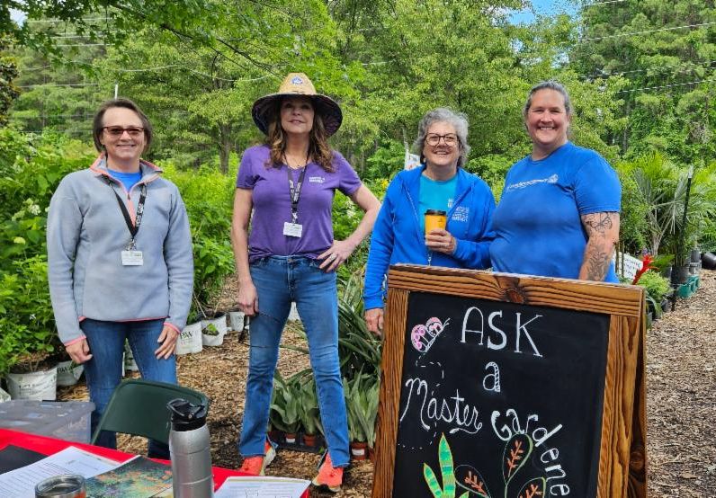 Master Gardeners at an ask a master gardener plant clinic