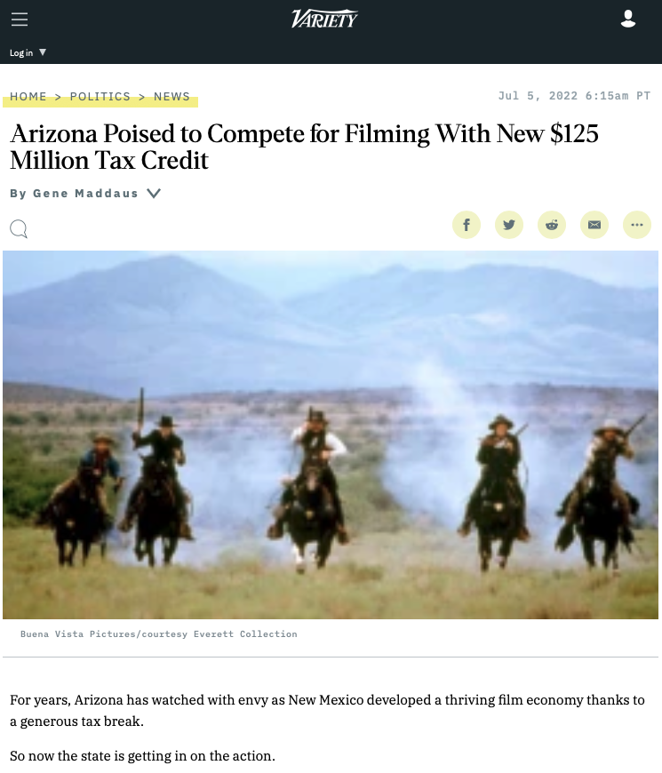 FILM JOBS BILL HB2156 IS LAW!